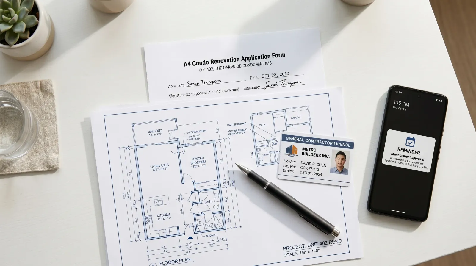 Condo management office renovation approval documents and deposit process for Malaysian condominium renovation
